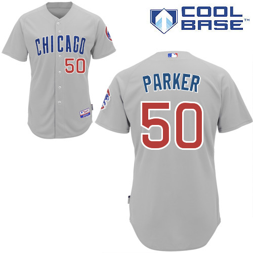 Blake Parker #50 mlb Jersey-Chicago Cubs Women's Authentic Road Gray Baseball Jersey